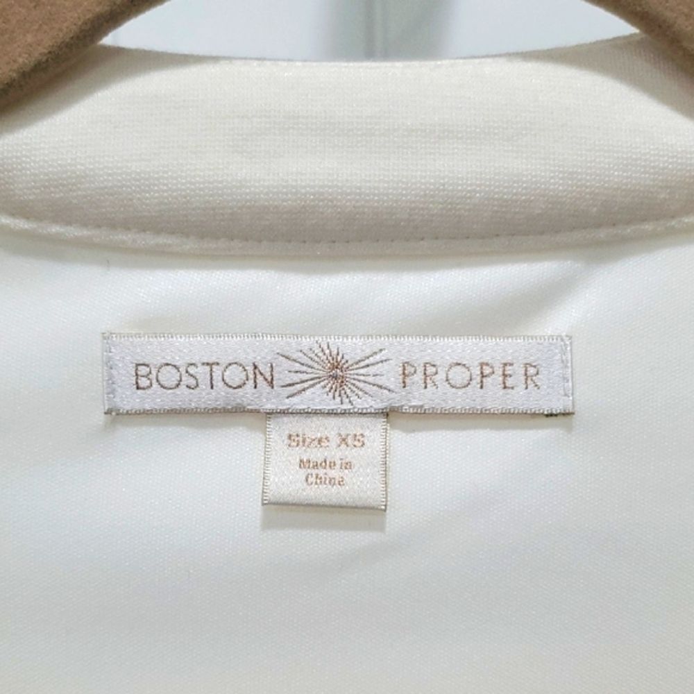 Boston Proper Womans Elegant Cream Long Sleeve Dress, NWT, XS - Picture 2 of 8